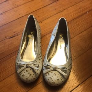 Dress white ballet shoes